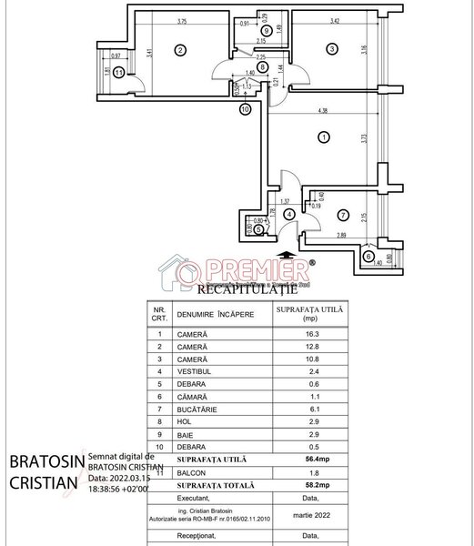 Piata Unirii, Dimitrie Cantemir, 3 camere, ideal investitie